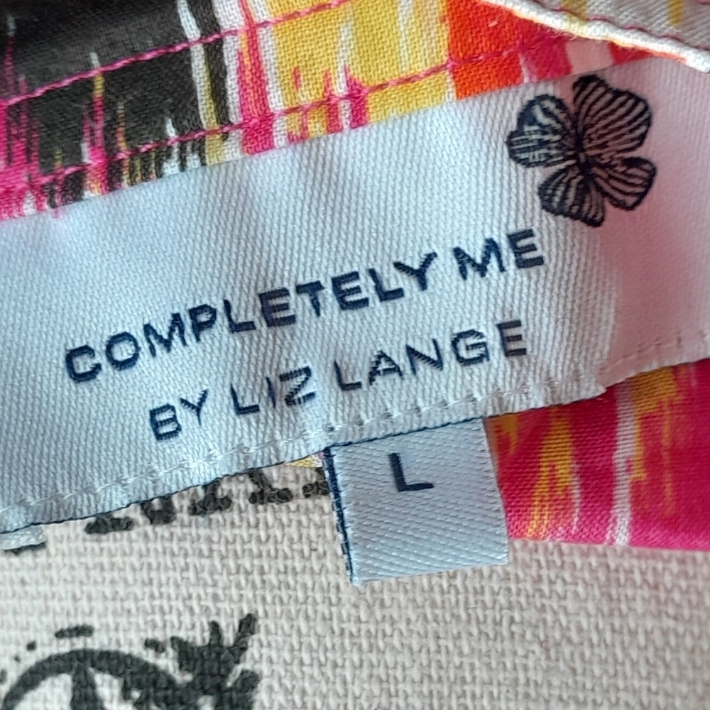 Liz Lange Vibrant Pink and Orange Tunic - Picture 2 of 7